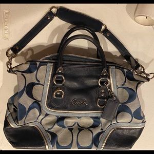 Blue Coach Handbag